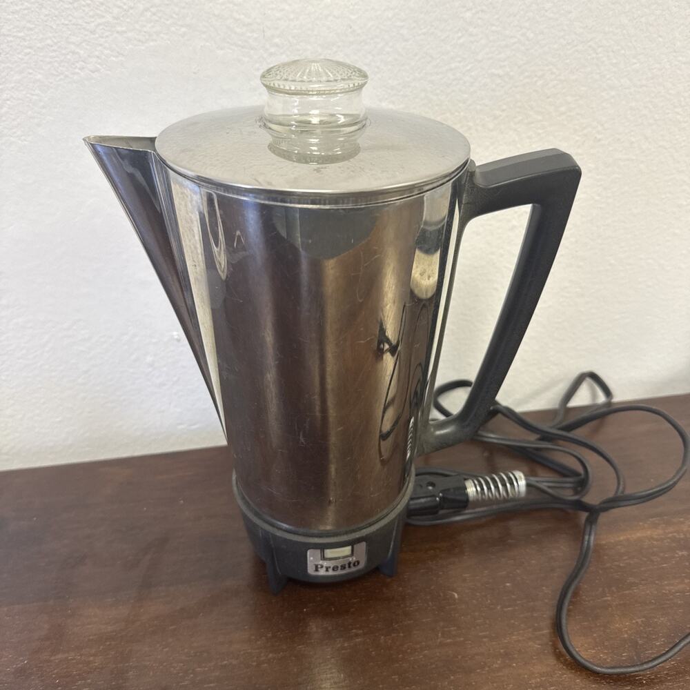 Vintage Presto Super Speed KK01B 12-Cup Coffee Percolator Tested Works